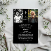 Invitation Celebration Of Life Then And Now 2 Photos Funeral