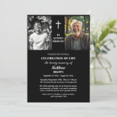 Invitation Celebration Of Life Then And Now 3 Photos Funeral (Debout devant)