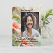 Invitation Celebration of Life Tropical Flower Hummingbird (Debout devant)