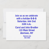 Invitation Célébration patriotique (Dos)