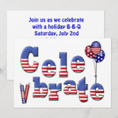 Invitation Célébration patriotique (Devant / Derrière)