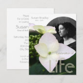 Invitation Célébration personnalisable de W de la vie avec le (Devant / Derrière)