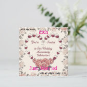 Invitation Célébration personnalisée 25 ans d'amour (Debout devant)