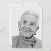 Invitation Célébration photo simple moderne de la vie funérai (Dos)