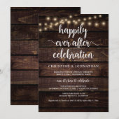 Invitation Célébration pour toujours heureuse, Évasion rustiq (Devant / Derrière)