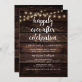 Invitation Célébration pour toujours heureux, Élite rustique (Devant / Derrière)