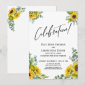 Invitation Célébration ! Réception de fête Eucalyptus Tournes (Devant / Derrière)