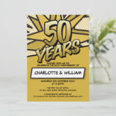 Invitation Célébration Rétro Fun des 50 ans de Mariage (Debout devant)