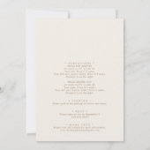 Invitation Célébration romantique de l'or et de l'ivoire (Dos)