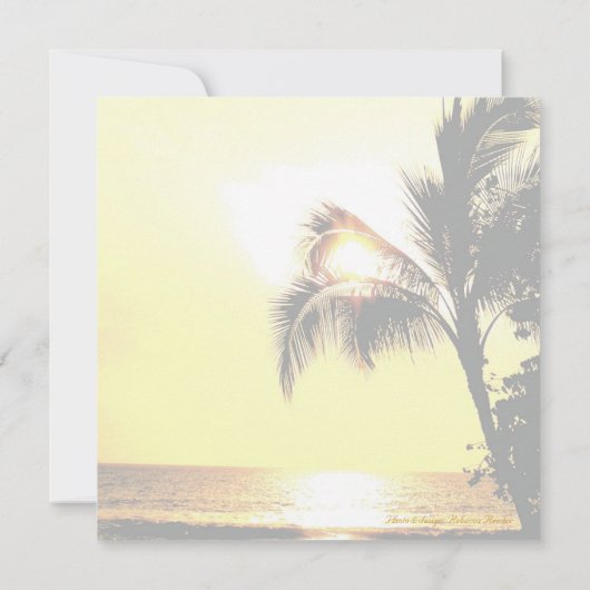 Invitation Célébration romantique de mariage de plage (Dos)
