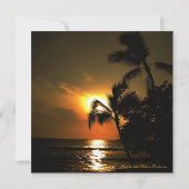 Invitation Célébration romantique de mariage de plage (Dos)