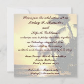 Invitation Célébration romantique de mariage de plage (Devant)