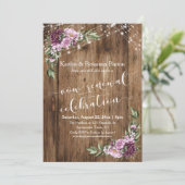 Invitation Célébration rustique de renouvellement de vœux de  (Debout devant)