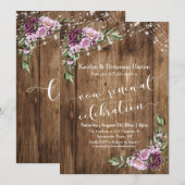 Invitation Célébration rustique de renouvellement de vœux de  (Devant / Derrière)