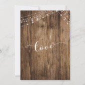 Invitation Célébration rustique en bois du renouvellement de  (Dos)