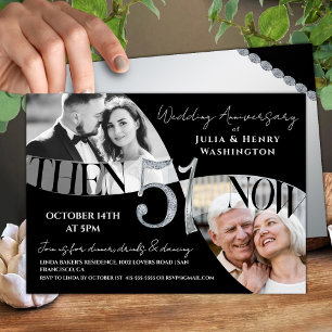 Invitation Célébration Sophistiquée du 51e Anniversaire de Ma