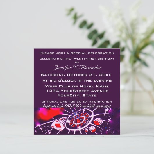 Invitation Célébration spéciale d'anniversaire (Debout devant)