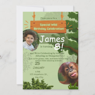 Invitation célébration spéciale d'anniversaire d'adoption sau