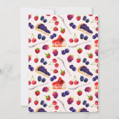 Invitation Célébration sucrée Berries et gâteaux Anniversaire (Dos)