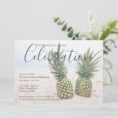 Invitation Célébration tropicale de 50 ans de mariage (Debout devant)