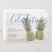 Invitation Célébration tropicale des 50 ans de mariage (Devant / Derrière)