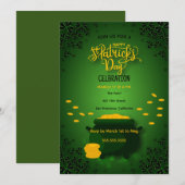 Invitation Célébration verte et heureuse de la Saint-Patrick (Devant / Derrière)