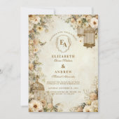 Invitation Célébration vintage du jardin Birdcage (Devant)