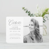 Invitation Célébration virtuelle de la vie Photo simple moder (Debout devant)