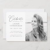 Invitation Célébration virtuelle de la vie Photo simple moder (Devant)