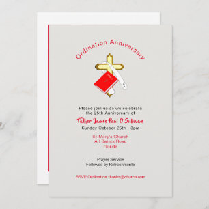 Invitation Célébrations de l'anniversaire de l'ordre du prêtr