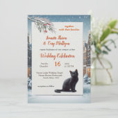 Invitation Célébrations d'hiver à la neige, ou au soleil. (Debout devant)