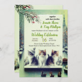 Invitation Célébrations d'hiver à la neige, ou au soleil. (Devant / Derrière)