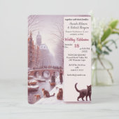 Invitation Célébrations d'hiver dans la neige, avec Kittens (Debout devant)