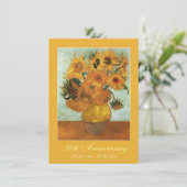 Invitation Célèbre anniversaire de douze tournesols d'art fin (Debout devant)