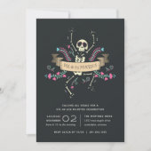 Invitation Célèbre Skeleton Día de los Muertos (Devant)