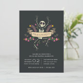 Invitation Célèbre Skeleton Día de los Muertos (Debout devant)