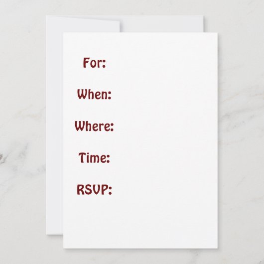 Invitation célébrer (Dos)