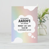 Invitation Célébrer 18e Anniversaire Couleurs Fondues Texte N (Debout devant)