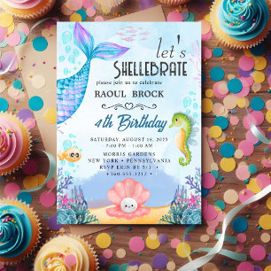 Invitation Célébrer avec des coquillages Anniversaire