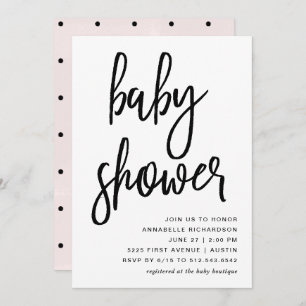 Invitation Célébrer  Baby shower de typographie moderne