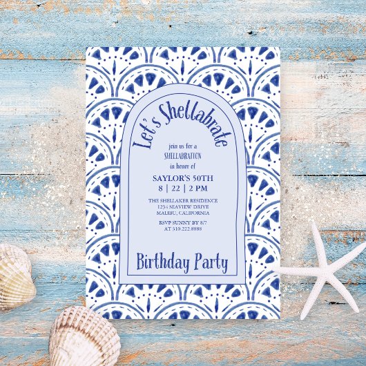 Invitation Célébrer Coquilles Saint-Jacques Coquillages Plage