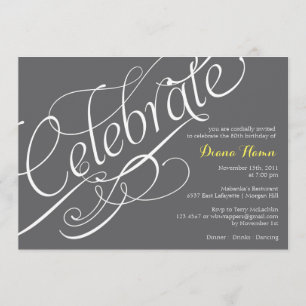 Invitation "CÉLÉBRER" Jalon Anniversaire ou événement Invitat