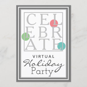 Invitation Célébrer la fête virtuelle des vacances