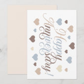 Invitation Célébrer l'amour : Joyeux Anniversaire de Mariage (Devant / Derrière)