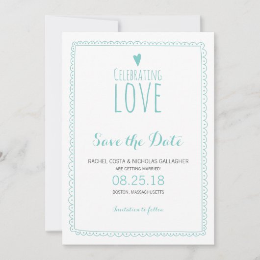 Invitation Célébrer l'amour | MARIAGE (Devant)