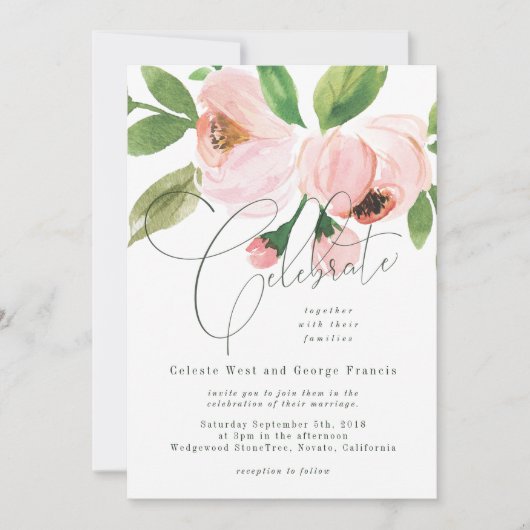 Invitation célébrer l'aquarelle. (Devant)