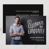 Invitation Célébrer le diplômé | Photo Graduation Party (Devant / Derrière)