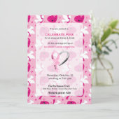 Invitation Célébrer l'événement Rose (Debout devant)