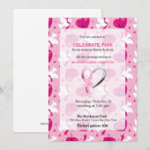 Invitation Célébrer l'événement Rose (Devant / Derrière)