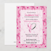 Invitation Célébrer l'événement Rose (Devant / Derrière)